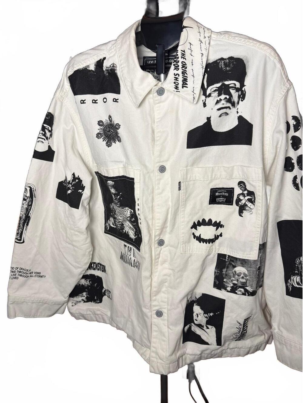 Rare Limited Edition sz L Universal Studios Monsters Levi Strauss Denim Jacket